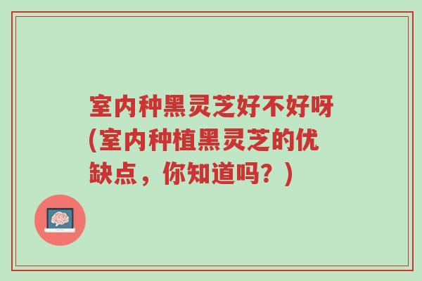 室内种黑灵芝好不好呀(室内种植黑灵芝的优缺点,你知道吗?)-第1张图片-超越 室内种黑灵芝好不好呀(室内种植黑灵芝的优缺点,你知道吗?)-第1张图片-超越