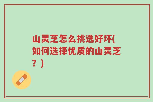 山灵芝怎么挑选好坏(如何选择优质的山灵芝?)-第1张图片-超越 山灵芝怎么挑选好坏(如何选择优质的山灵芝?)-第1张图片-超越