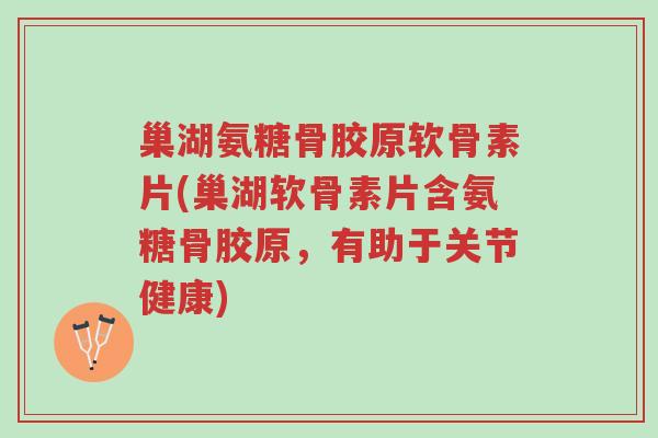 巢湖氨糖骨胶原软骨素片(巢湖软骨素片含氨糖骨胶原,有助于关节健康)-第1张图片-超越 巢湖氨糖骨胶原软骨素片(巢湖软骨素片含氨糖骨胶原,有助于关节健康)-第1张图片-超越