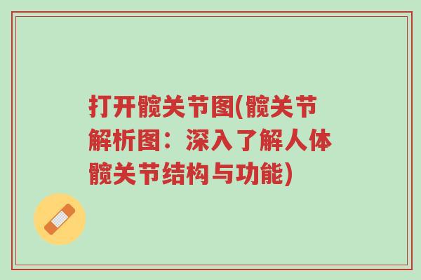打开髋关节图(髋关节解析图:深入了解人体髋关节结构与功能)-第1张图片-超越 打开髋关节图(髋关节解析图:深入了解人体髋关节结构与功能)-第1张图片-超越