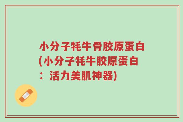 小分子牦牛骨胶原蛋白(小分子牦牛胶原蛋白:活力美肌神器)-第1张图片-超越 小分子牦牛骨胶原蛋白(小分子牦牛胶原蛋白:活力美肌神器)-第1张图片-超越