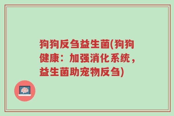 狗狗反刍益生菌(狗狗健康:加强消化系统,益生菌助宠物反刍)-第1张图片-超越 狗狗反刍益生菌(狗狗健康:加强消化系统,益生菌助宠物反刍)-第1张图片-超越