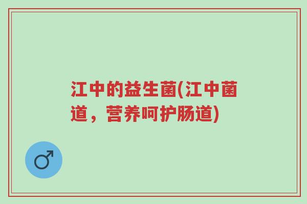 江中的益生菌(江中菌道,营养呵护肠道)-第1张图片-超越 江中的益生菌(江中菌道,营养呵护肠道)-第1张图片-超越