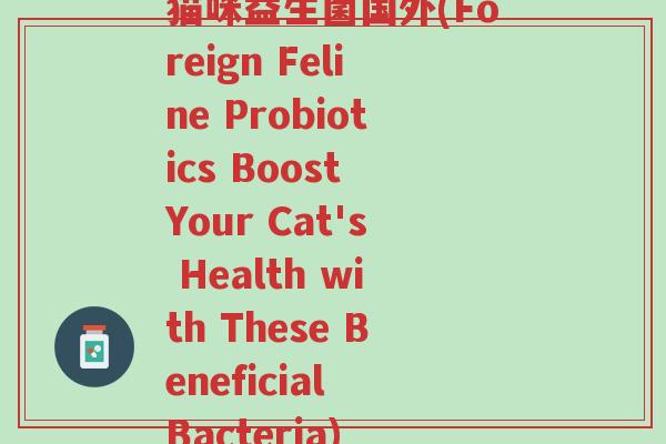 猫咪益生菌国外(Foreign Feline Probiotics Boost Your Cat's Health with These Beneficial Bacteria)-第1张图片-超越 猫咪益生菌国外(Foreign Feline Probiotics Boost Your Cat's Health with These Beneficial Bacteria)-第1张图片-超越