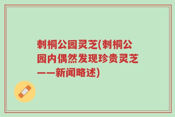 刺桐公园灵芝(刺桐公园内偶然发现珍贵灵芝——新闻略述)-第1张图片-超越 刺桐公园灵芝(刺桐公园内偶然发现珍贵灵芝——新闻略述)-第1张图片-超越