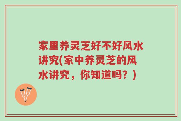 家里养灵芝好不好风水讲究(家中养灵芝的风水讲究,你知道吗?)-第1张图片-超越 家里养灵芝好不好风水讲究(家中养灵芝的风水讲究,你知道吗?)-第1张图片-超越