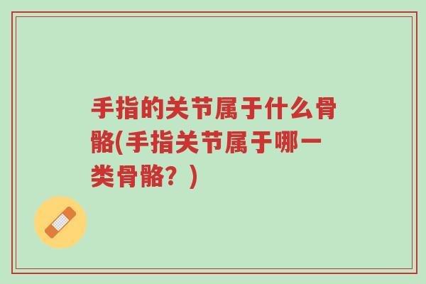 手指的关节属于什么骨骼(手指关节属于哪一类骨骼?)-第1张图片-超越 手指的关节属于什么骨骼(手指关节属于哪一类骨骼?)-第1张图片-超越