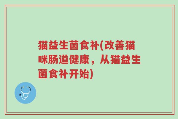 猫益生菌食补(改善猫咪肠道健康,从猫益生菌食补开始)-第1张图片-超越 猫益生菌食补(改善猫咪肠道健康,从猫益生菌食补开始)-第1张图片-超越