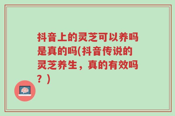 抖音上的灵芝可以养吗是真的吗(抖音传说的灵芝养生,真的有效吗?)-第1张图片-超越 抖音上的灵芝可以养吗是真的吗(抖音传说的灵芝养生,真的有效吗?)-第1张图片-超越
