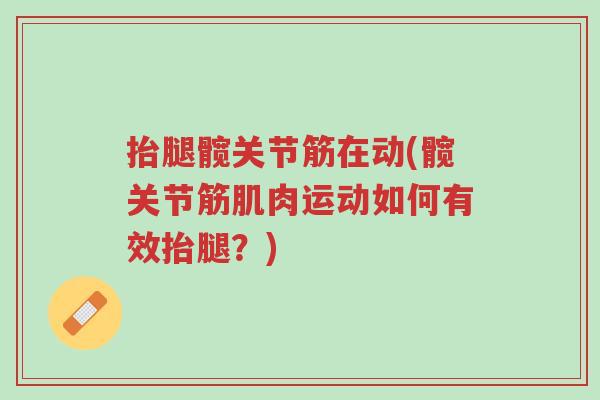抬腿髋关节筋在动(髋关节筋肌肉运动如何有效抬腿?)-第1张图片-超越 抬腿髋关节筋在动(髋关节筋肌肉运动如何有效抬腿?)-第1张图片-超越