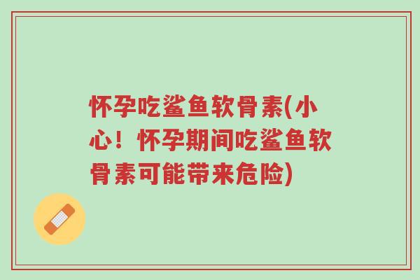 怀孕吃鲨鱼软骨素(小心!怀孕期间吃鲨鱼软骨素可能带来危险)-第1张图片-超越 怀孕吃鲨鱼软骨素(小心!怀孕期间吃鲨鱼软骨素可能带来危险)-第1张图片-超越