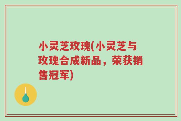 小灵芝玫瑰(小灵芝与玫瑰合成新品,荣获销售冠军)-第1张图片-超越 小灵芝玫瑰(小灵芝与玫瑰合成新品,荣获销售冠军)-第1张图片-超越