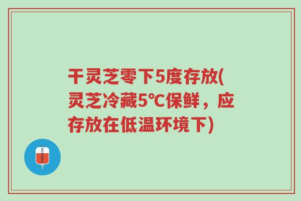 干灵芝零下5度存放(灵芝冷藏5℃保鲜,应存放在低温环境下)-第1张图片-超越 干灵芝零下5度存放(灵芝冷藏5℃保鲜,应存放在低温环境下)-第1张图片-超越