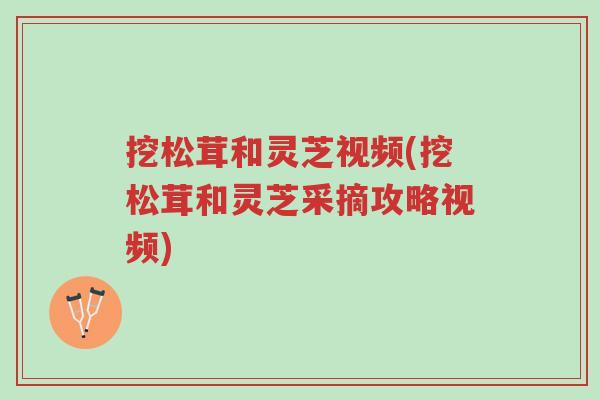 挖松茸和灵芝视频(挖松茸和灵芝采摘攻略视频)-第1张图片-超越 挖松茸和灵芝视频(挖松茸和灵芝采摘攻略视频)-第1张图片-超越