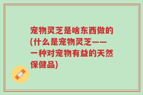 宠物灵芝是啥东西做的(什么是宠物灵芝——一种对宠物有益的天然保健品)-第1张图片-超越 宠物灵芝是啥东西做的(什么是宠物灵芝——一种对宠物有益的天然保健品)-第1张图片-超越
