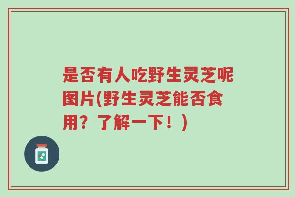 是否有人吃野生灵芝呢图片(野生灵芝能否食用?了解一下!)-第1张图片-超越 是否有人吃野生灵芝呢图片(野生灵芝能否食用?了解一下!)-第1张图片-超越