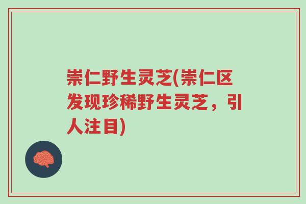 崇仁野生灵芝(崇仁区发现珍稀野生灵芝,引人注目)-第1张图片-超越 崇仁野生灵芝(崇仁区发现珍稀野生灵芝,引人注目)-第1张图片-超越