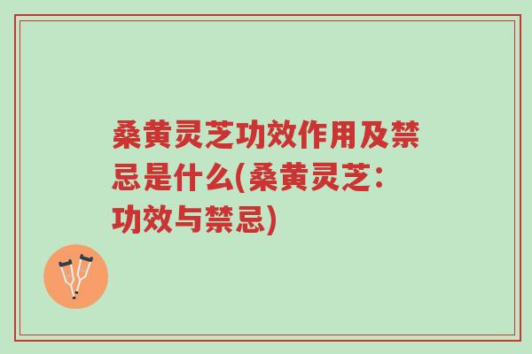 桑黄灵芝功效作用及禁忌是什么(桑黄灵芝:功效与禁忌)-第1张图片-超越 桑黄灵芝功效作用及禁忌是什么(桑黄灵芝:功效与禁忌)-第1张图片-超越