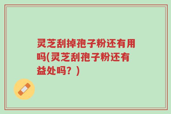 灵芝刮掉孢子粉还有用吗(灵芝刮孢子粉还有益处吗?)-第1张图片-超越 灵芝刮掉孢子粉还有用吗(灵芝刮孢子粉还有益处吗?)-第1张图片-超越