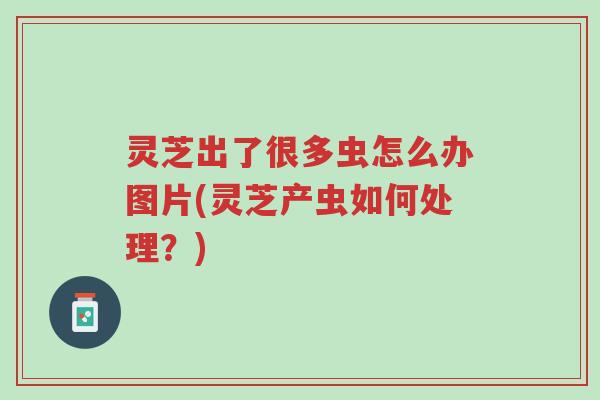 灵芝出了很多虫怎么办图片(灵芝产虫如何处理?)-第1张图片-超越 灵芝出了很多虫怎么办图片(灵芝产虫如何处理?)-第1张图片-超越