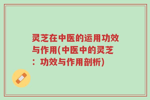 灵芝在中医的运用功效与作用(中医中的灵芝:功效与作用剖析)-第1张图片-超越 灵芝在中医的运用功效与作用(中医中的灵芝:功效与作用剖析)-第1张图片-超越