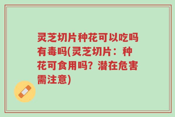 灵芝切片种花可以吃吗有毒吗(灵芝切片：种花可食用吗？潜在危害需注意)-第1张图片-超越