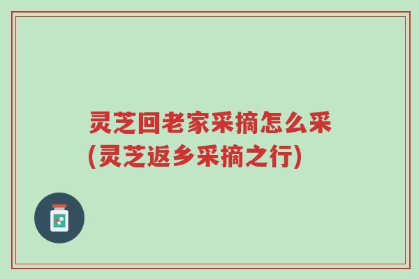 灵芝回老家采摘怎么采(灵芝返乡采摘之行)-第1张图片-超越 灵芝回老家采摘怎么采(灵芝返乡采摘之行)-第1张图片-超越