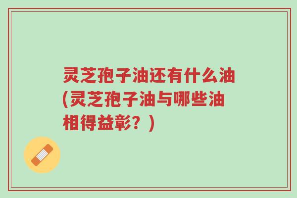 灵芝孢子油还有什么油(灵芝孢子油与哪些油相得益彰?)-第1张图片-超越 灵芝孢子油还有什么油(灵芝孢子油与哪些油相得益彰?)-第1张图片-超越