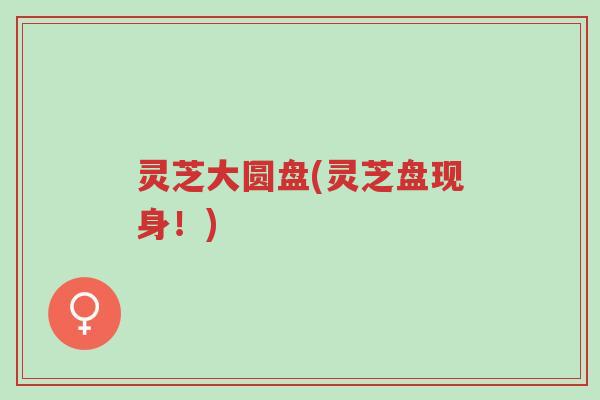 灵芝大圆盘(灵芝盘现身!)-第1张图片-超越 灵芝大圆盘(灵芝盘现身!)-第1张图片-超越