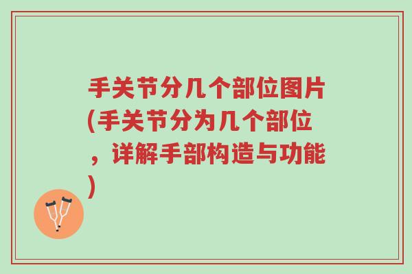 手关节分几个部位图片(手关节分为几个部位,详解手部构造与功能)-第1张图片-超越 手关节分几个部位图片(手关节分为几个部位,详解手部构造与功能)-第1张图片-超越