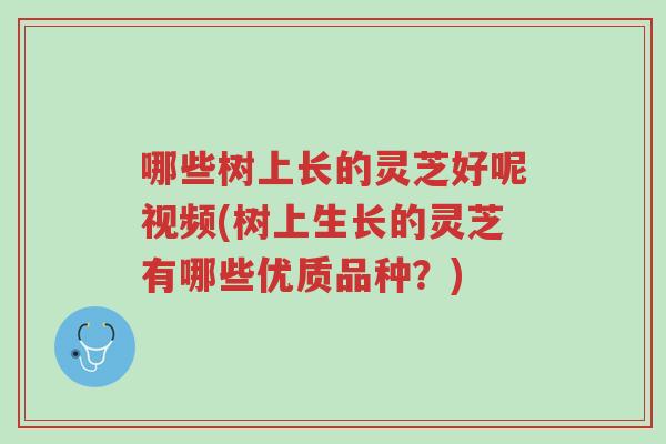 哪些树上长的灵芝好呢视频(树上生长的灵芝有哪些优质品种？)-第1张图片-超越