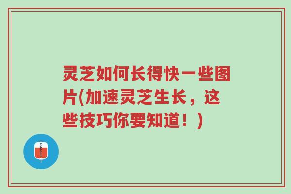 灵芝如何长得快一些图片(加速灵芝生长,这些技巧你要知道!)-第1张图片-超越 灵芝如何长得快一些图片(加速灵芝生长,这些技巧你要知道!)-第1张图片-超越
