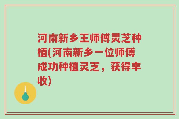 河南新乡王师傅灵芝种植(河南新乡一位师傅成功种植灵芝,获得丰收)-第1张图片-超越 河南新乡王师傅灵芝种植(河南新乡一位师傅成功种植灵芝,获得丰收)-第1张图片-超越