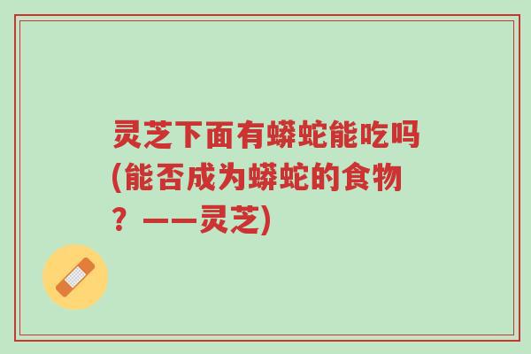 灵芝下面有蟒蛇能吃吗(能否成为蟒蛇的食物?——灵芝)-第1张图片-超越 灵芝下面有蟒蛇能吃吗(能否成为蟒蛇的食物?——灵芝)-第1张图片-超越