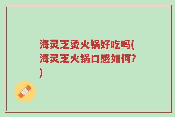 海灵芝烫火锅好吃吗(海灵芝火锅口感如何?)-第1张图片-超越 海灵芝烫火锅好吃吗(海灵芝火锅口感如何?)-第1张图片-超越