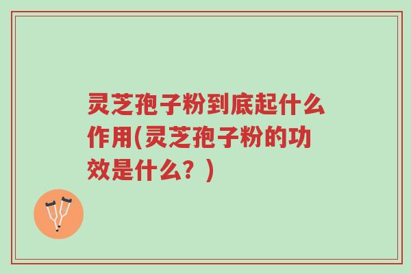 灵芝孢子粉到底起什么作用(灵芝孢子粉的功效是什么?)-第1张图片-超越 灵芝孢子粉到底起什么作用(灵芝孢子粉的功效是什么?)-第1张图片-超越