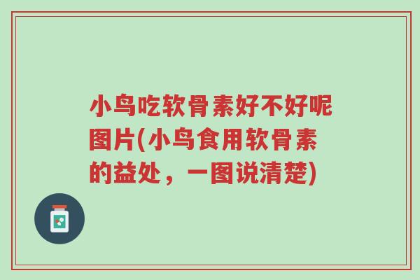 小鸟吃软骨素好不好呢图片(小鸟食用软骨素的益处,一图说清楚)-第1张图片-超越 小鸟吃软骨素好不好呢图片(小鸟食用软骨素的益处,一图说清楚)-第1张图片-超越