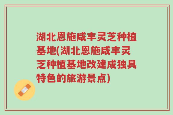 湖北恩施咸丰灵芝种植基地(湖北恩施咸丰灵芝种植基地改建成独具特色的旅游景点)-第1张图片-超越 湖北恩施咸丰灵芝种植基地(湖北恩施咸丰灵芝种植基地改建成独具特色的旅游景点)-第1张图片-超越