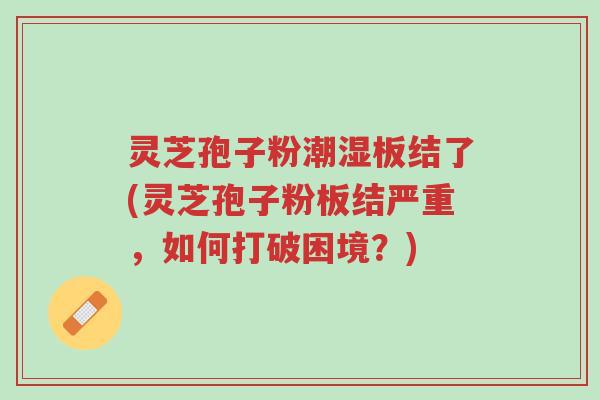 灵芝孢子粉潮湿板结了(灵芝孢子粉板结严重,如何打破困境?)-第1张图片-超越 灵芝孢子粉潮湿板结了(灵芝孢子粉板结严重,如何打破困境?)-第1张图片-超越