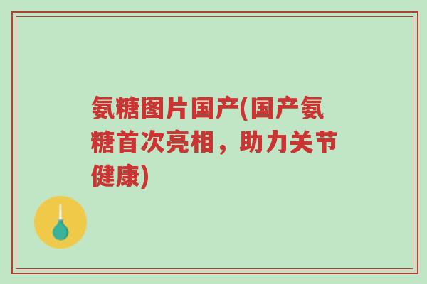 氨糖图片国产(国产氨糖首次亮相,助力关节健康)-第1张图片-超越 氨糖图片国产(国产氨糖首次亮相,助力关节健康)-第1张图片-超越