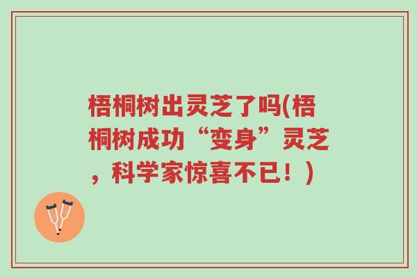 梧桐树出灵芝了吗(梧桐树成功“变身”灵芝,科学家惊喜不已!)-第1张图片-超越 梧桐树出灵芝了吗(梧桐树成功“变身”灵芝,科学家惊喜不已!)-第1张图片-超越