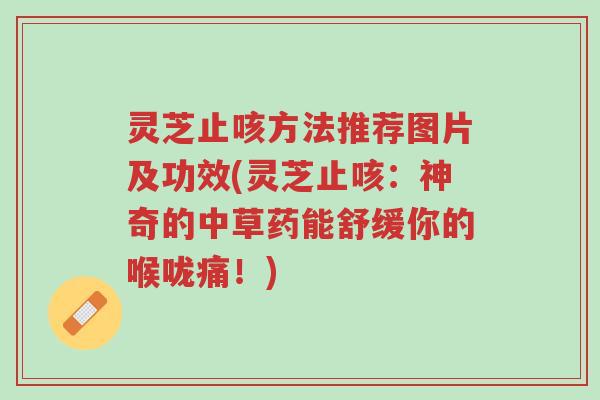 灵芝止咳方法推荐图片及功效(灵芝止咳：神奇的中草药能舒缓你的喉咙痛！)-第1张图片-超越