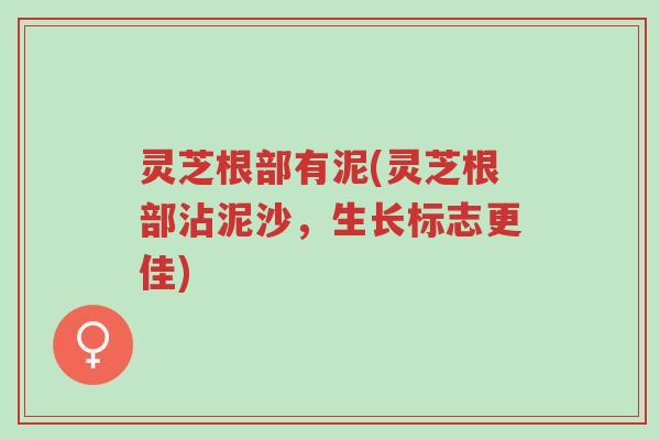 灵芝根部有泥(灵芝根部沾泥沙,生长标志更佳)-第1张图片-超越 灵芝根部有泥(灵芝根部沾泥沙,生长标志更佳)-第1张图片-超越