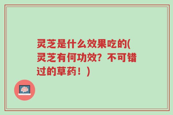 灵芝是什么效果吃的(灵芝有何功效？不可错过的草药！)-第1张图片-超越