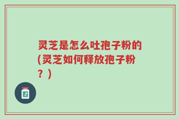 灵芝是怎么吐孢子粉的(灵芝如何释放孢子粉?)-第1张图片-超越 灵芝是怎么吐孢子粉的(灵芝如何释放孢子粉?)-第1张图片-超越