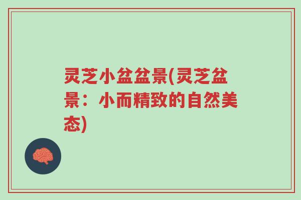 灵芝小盆盆景(灵芝盆景:小而精致的自然美态)-第1张图片-超越 灵芝小盆盆景(灵芝盆景:小而精致的自然美态)-第1张图片-超越