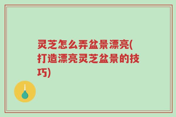 灵芝怎么弄盆景漂亮(打造漂亮灵芝盆景的技巧)-第1张图片-超越 灵芝怎么弄盆景漂亮(打造漂亮灵芝盆景的技巧)-第1张图片-超越