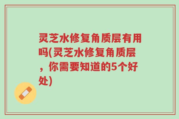 灵芝水修复角质层有用吗(灵芝水修复角质层,你需要知道的5个好处)-第1张图片-超越 灵芝水修复角质层有用吗(灵芝水修复角质层,你需要知道的5个好处)-第1张图片-超越