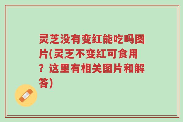 灵芝没有变红能吃吗图片(灵芝不变红可食用?这里有相关图片和解答)-第1张图片-超越 灵芝没有变红能吃吗图片(灵芝不变红可食用?这里有相关图片和解答)-第1张图片-超越