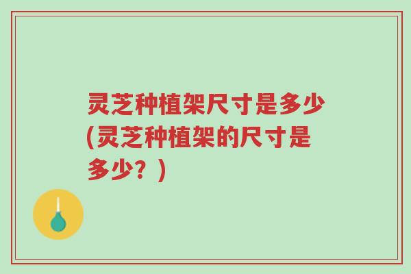 灵芝种植架尺寸是多少(灵芝种植架的尺寸是多少?)-第1张图片-超越 灵芝种植架尺寸是多少(灵芝种植架的尺寸是多少?)-第1张图片-超越